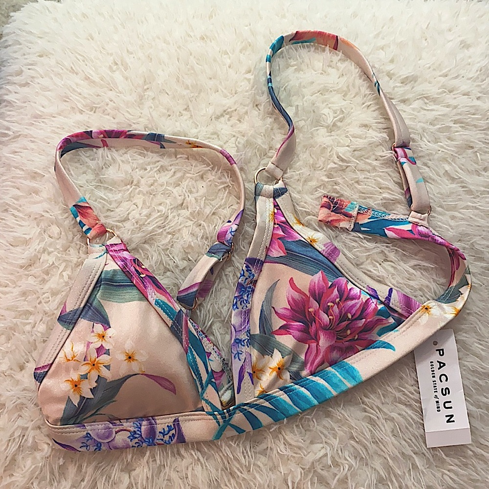 Floral bikini top NWT